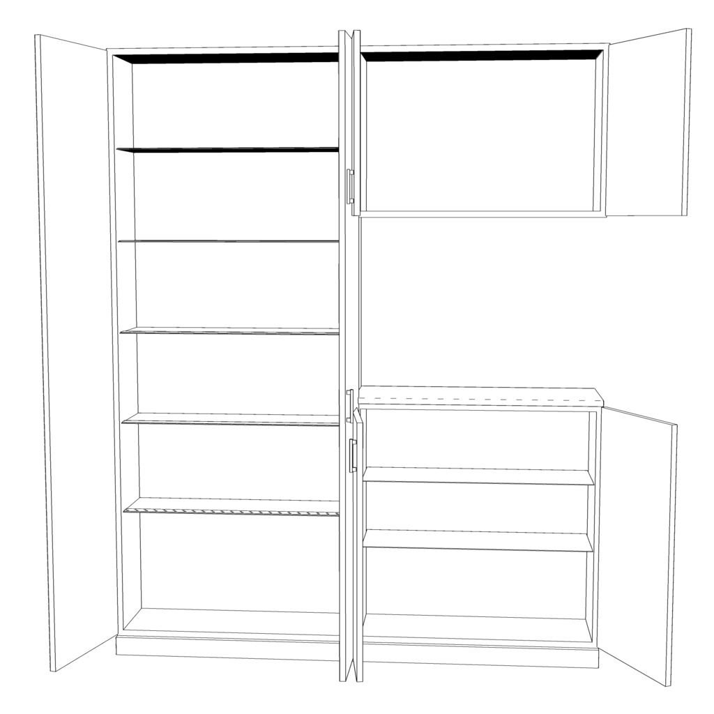 3D_玄関収納【クリスタ用素材】