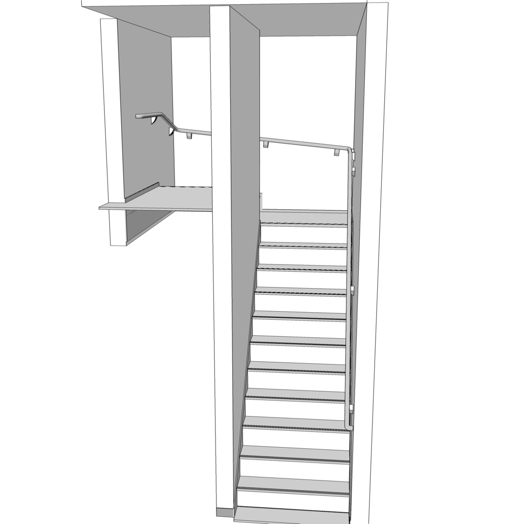 3D_住宅階段【クリスタ用素材】