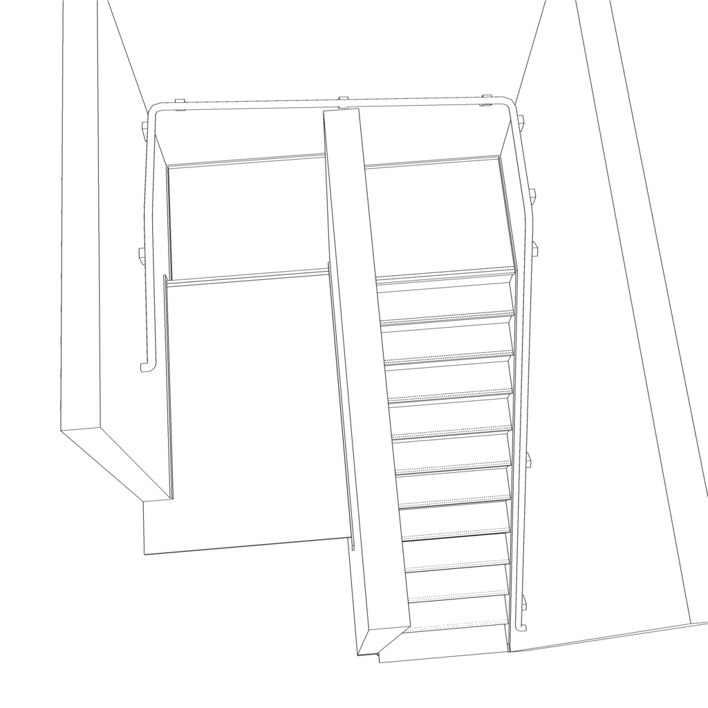 3D_住宅階段【クリスタ用素材】