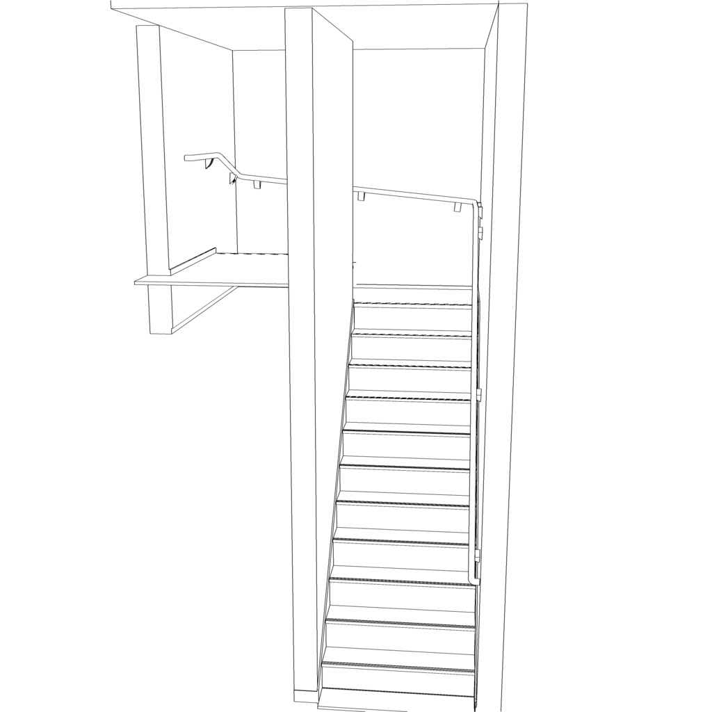 3D_住宅階段【クリスタ用素材】