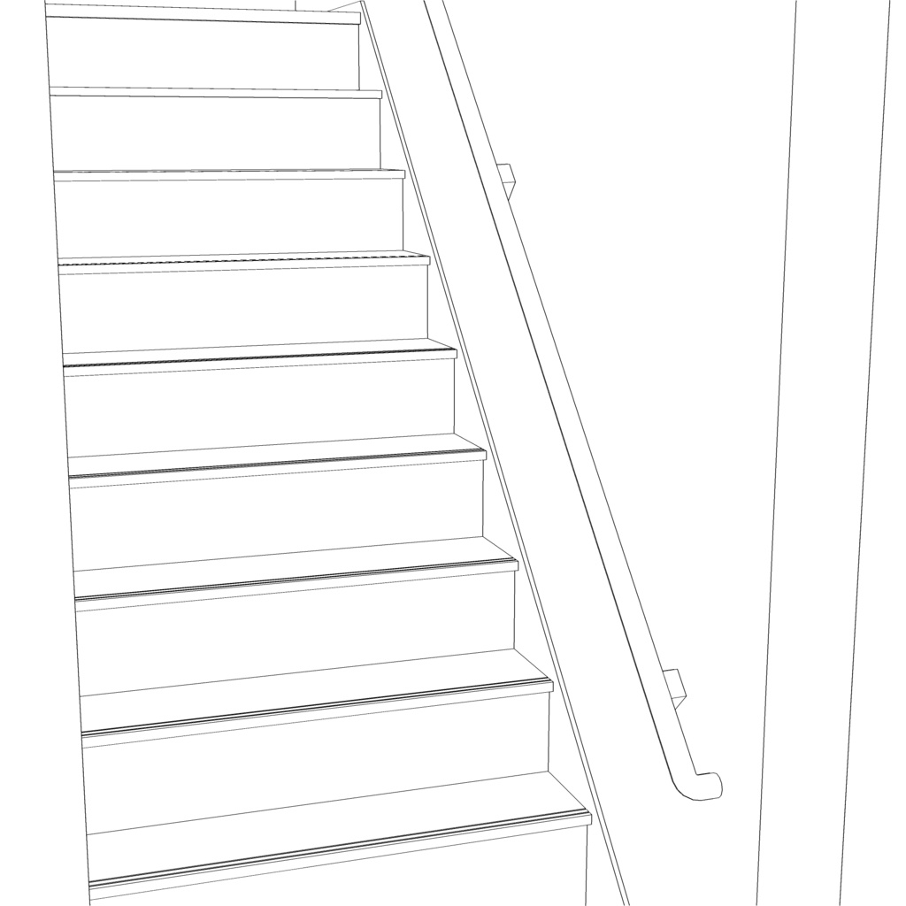 3D_住宅階段【クリスタ用素材】