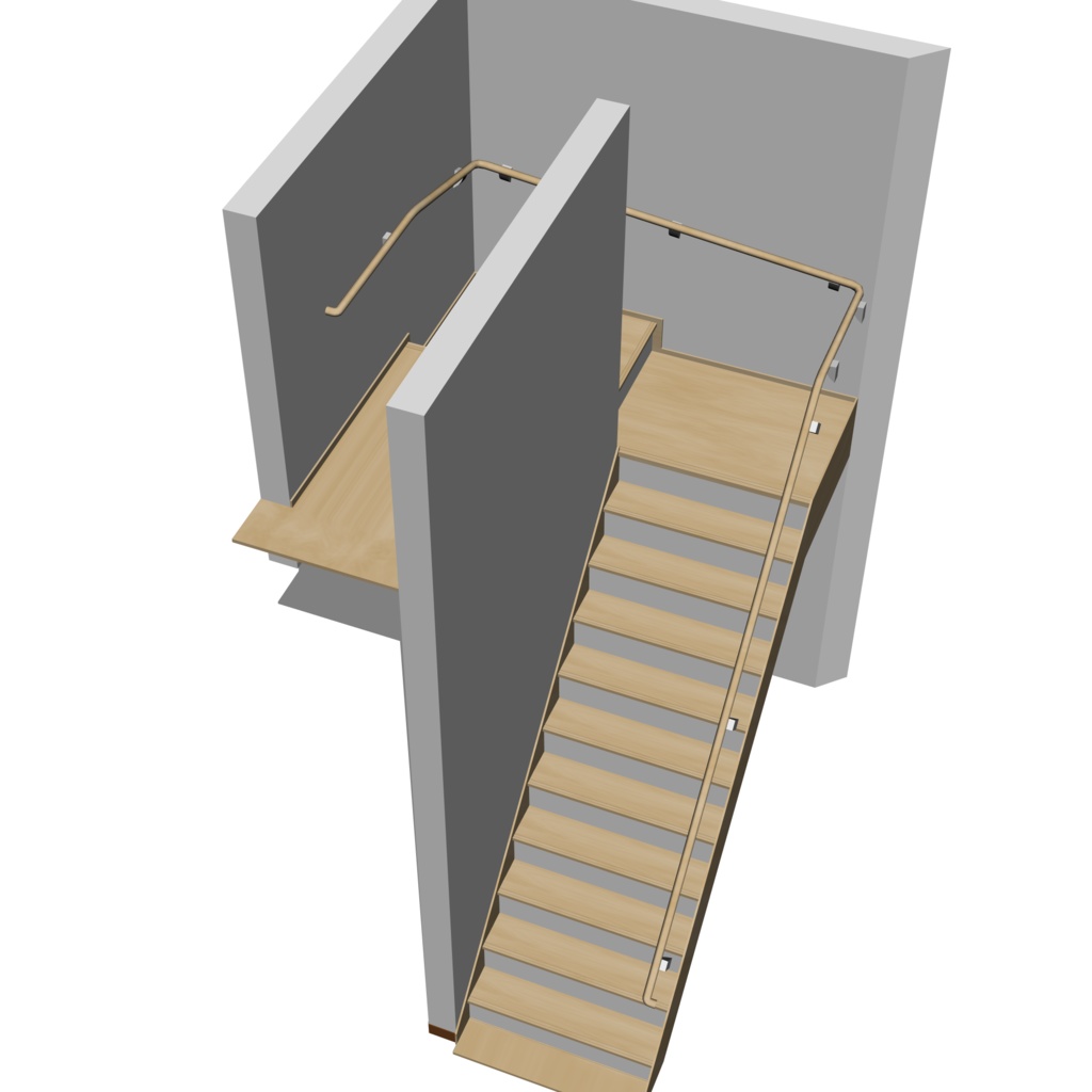 3D_住宅階段【クリスタ用素材】