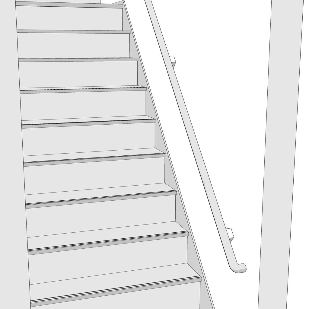 3D_住宅階段【クリスタ用素材】