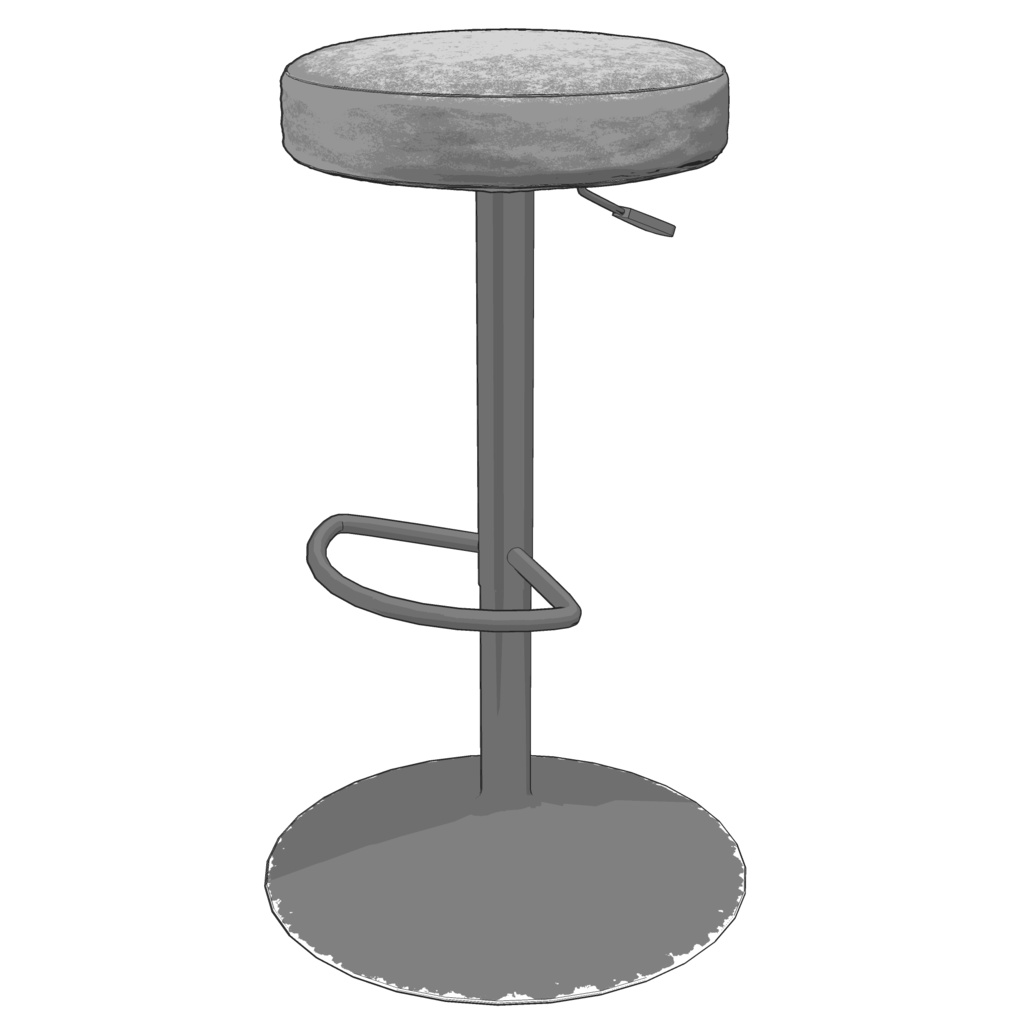 3D_カウンターチェア【クリスタ用素材】