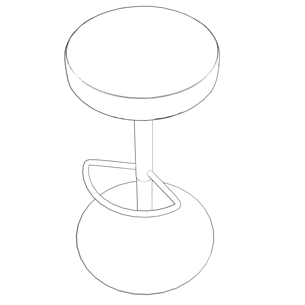 3D_カウンターチェア【クリスタ用素材】