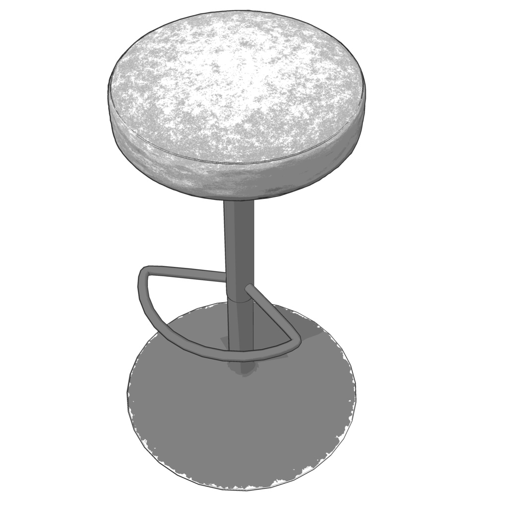 3D_カウンターチェア【クリスタ用素材】