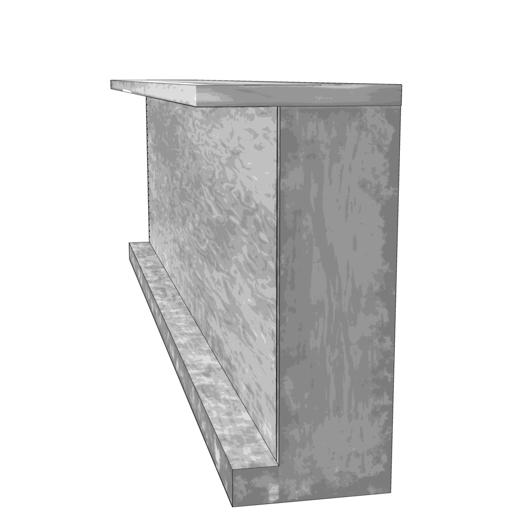 3D_バーカウンター【クリスタ用素材】