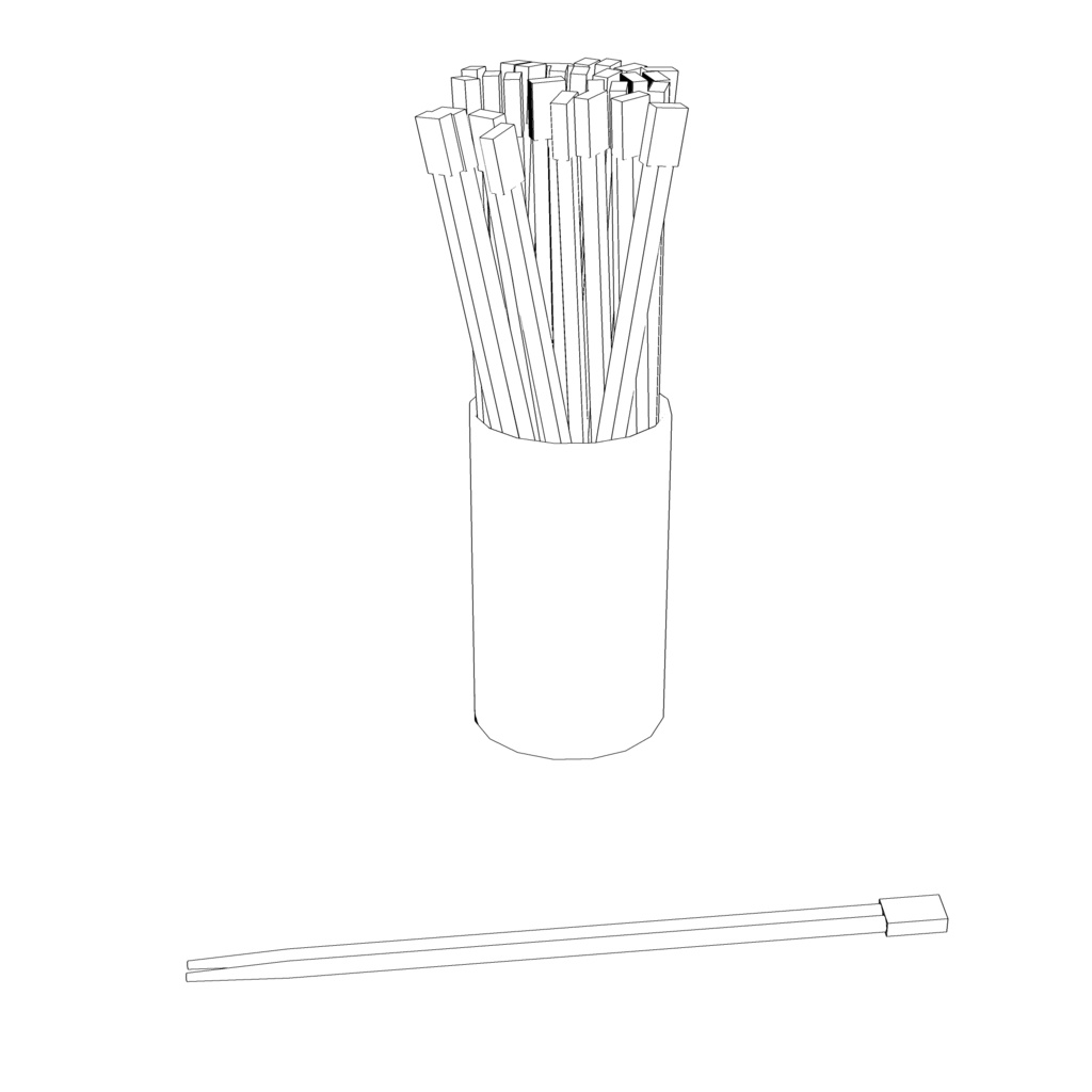 3D_箸立て【クリスタ用素材】