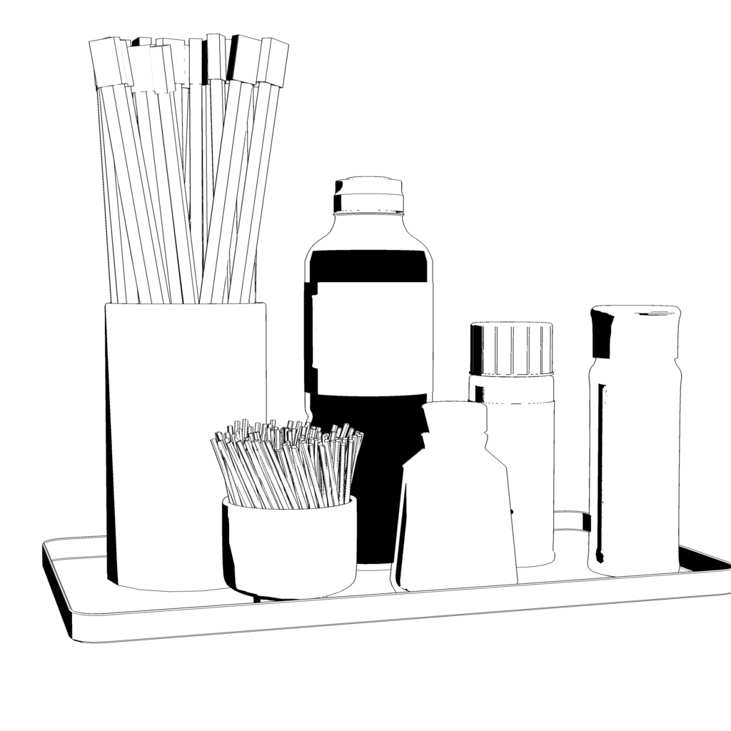 3D_卓上調味料ラック【クリスタ用素材】