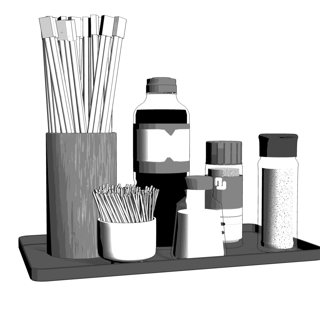 3D_卓上調味料ラック【クリスタ用素材】