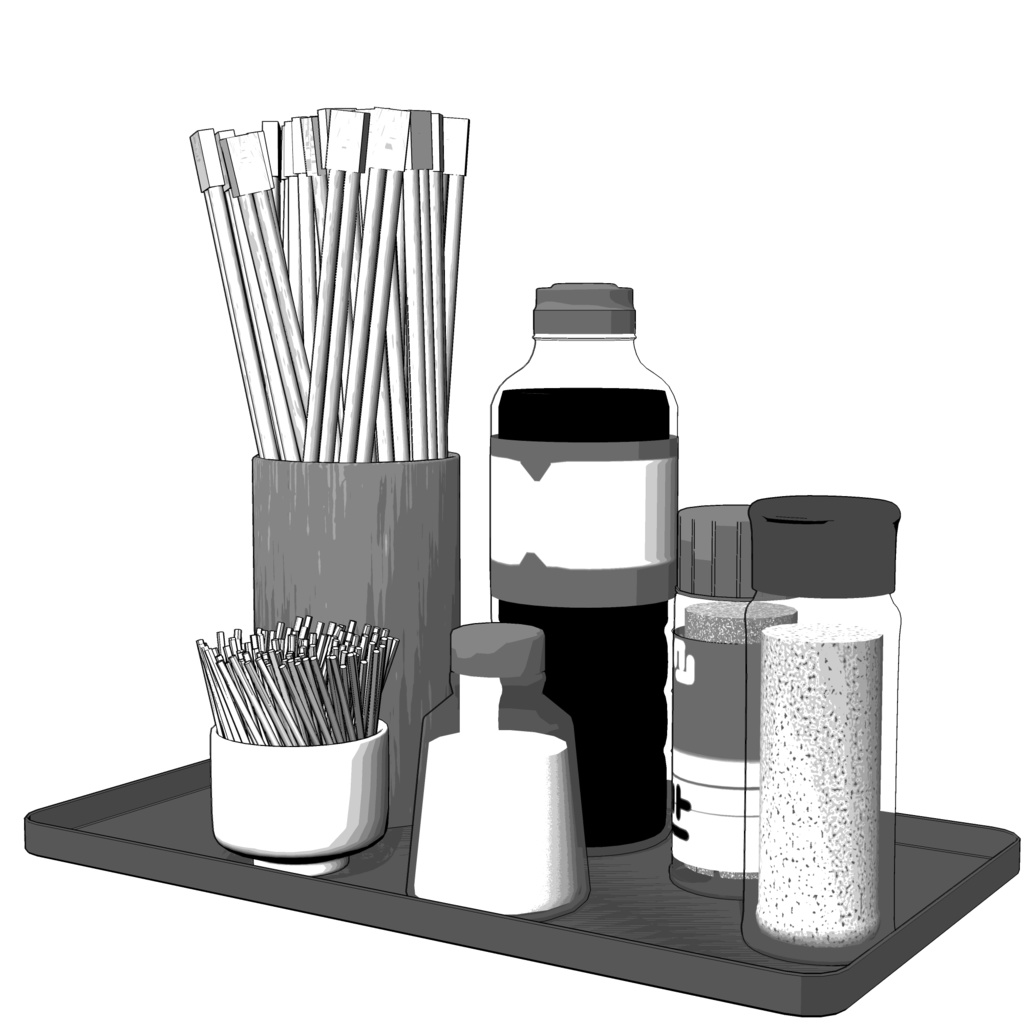 3D_卓上調味料ラック【クリスタ用素材】