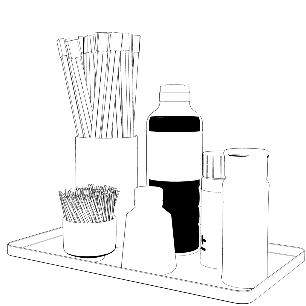 3D_卓上調味料ラック【クリスタ用素材】