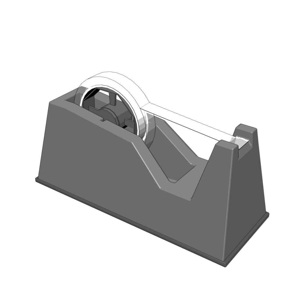3D_テープディスペンサ【クリスタ用素材】