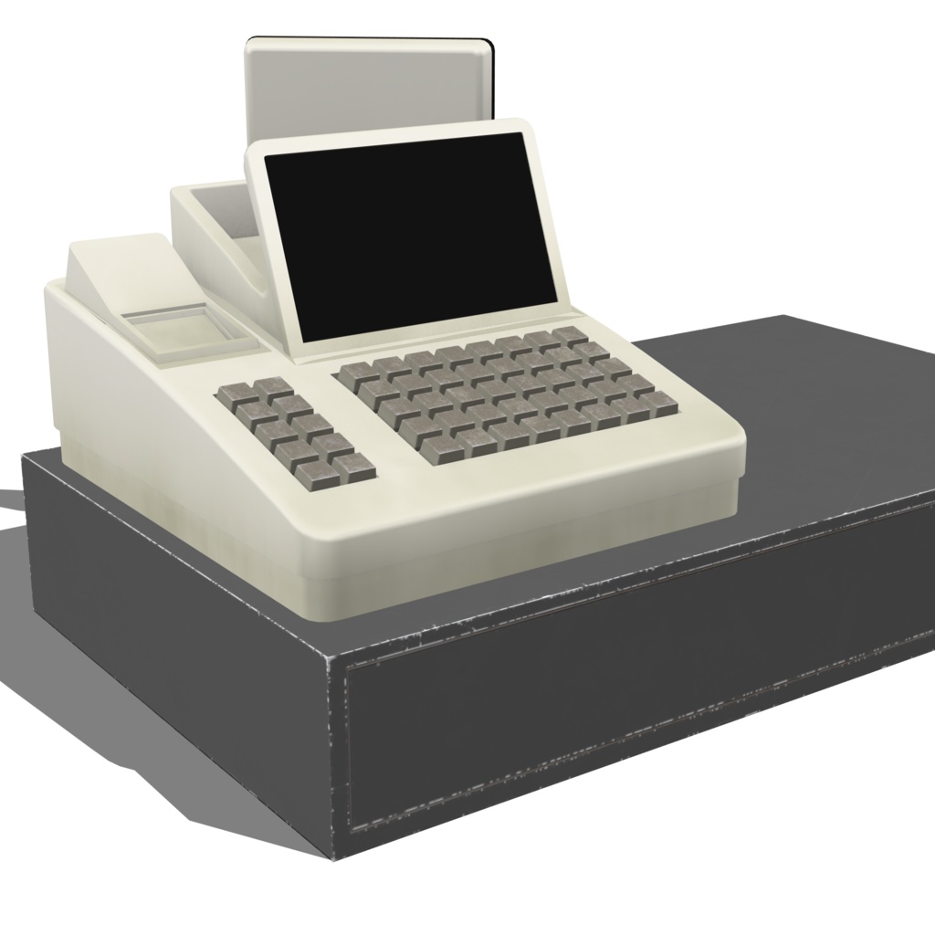 3D_レジ・精算所【クリスタ用素材】