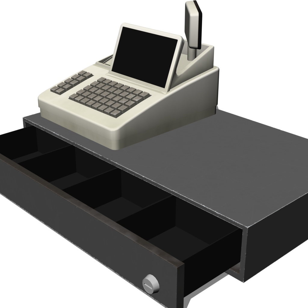 3D_レジ・精算所【クリスタ用素材】