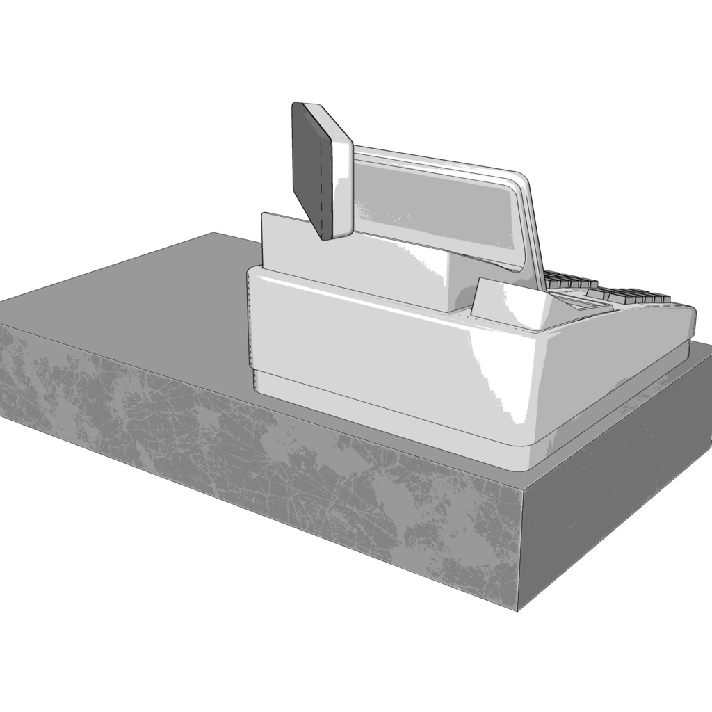 3D_レジ・精算所【クリスタ用素材】