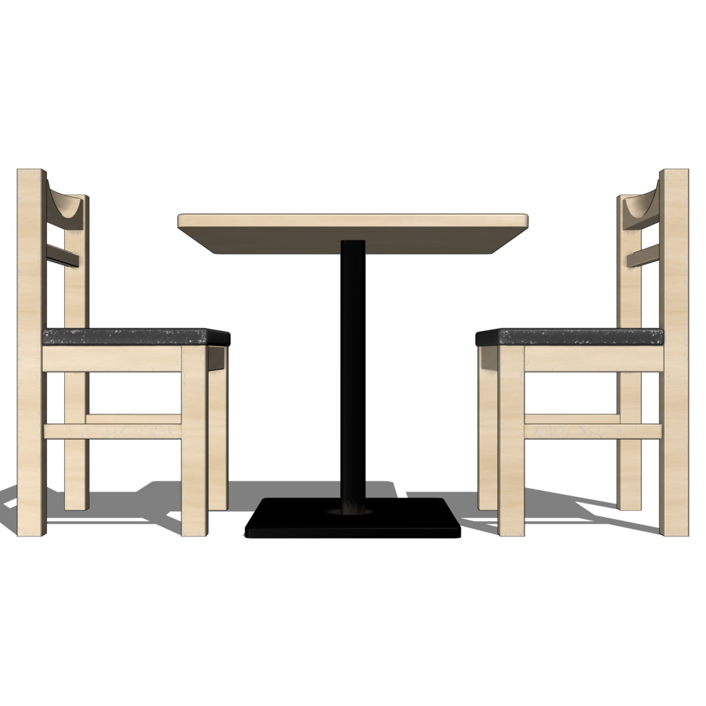 3D_テーブル・チェアセット【クリスタ用素材】