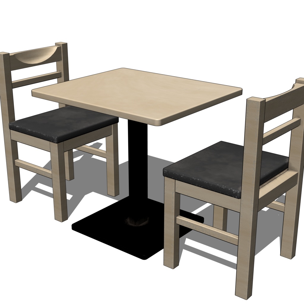 3D_テーブル・チェアセット【クリスタ用素材】