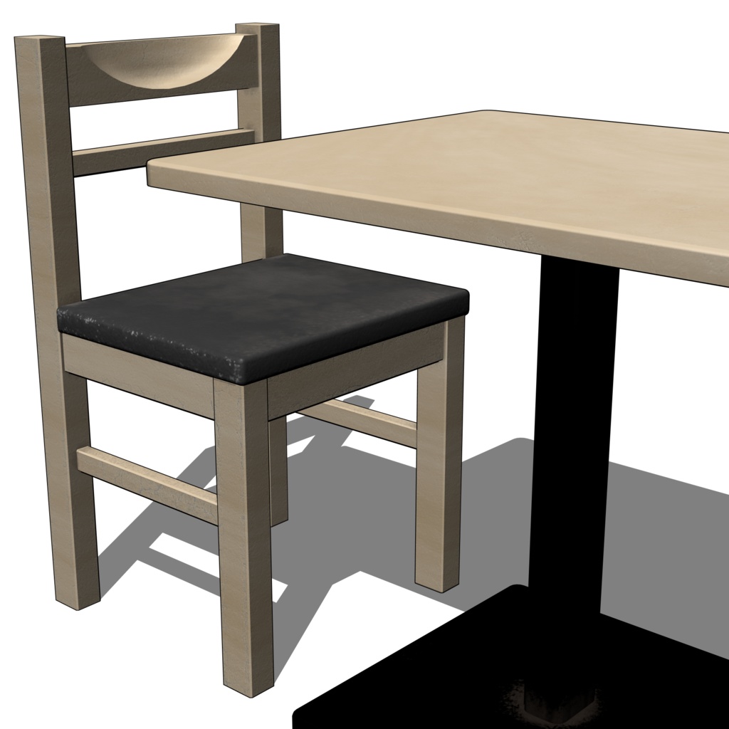 3D_テーブル・チェアセット【クリスタ用素材】