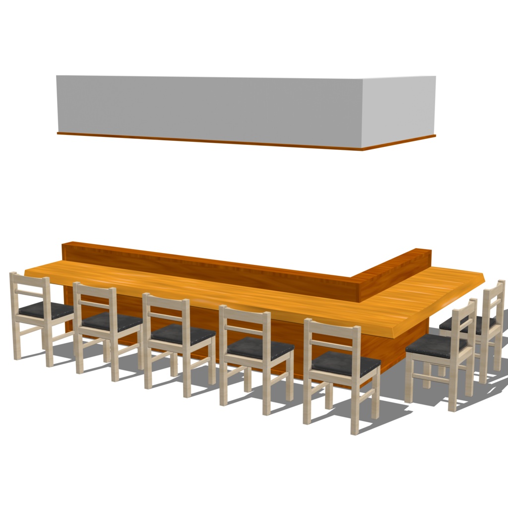 3D_居酒屋カウンター【クリスタ用素材】