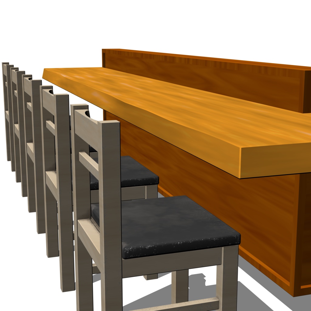 3D_居酒屋カウンター【クリスタ用素材】