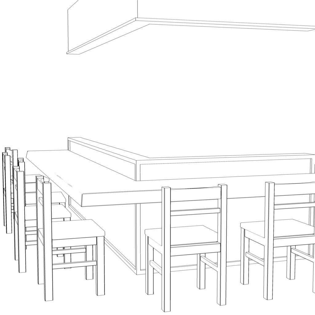 3D_居酒屋カウンター【クリスタ用素材】