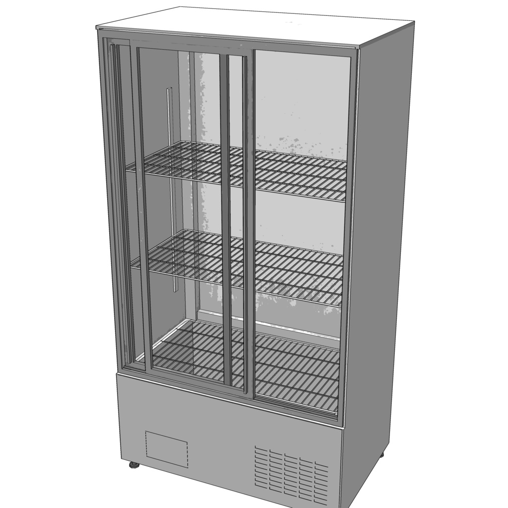 3D_冷蔵ショーケース【クリスタ用素材】