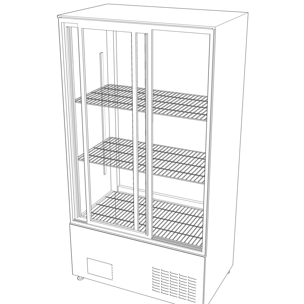 3D_冷蔵ショーケース【クリスタ用素材】