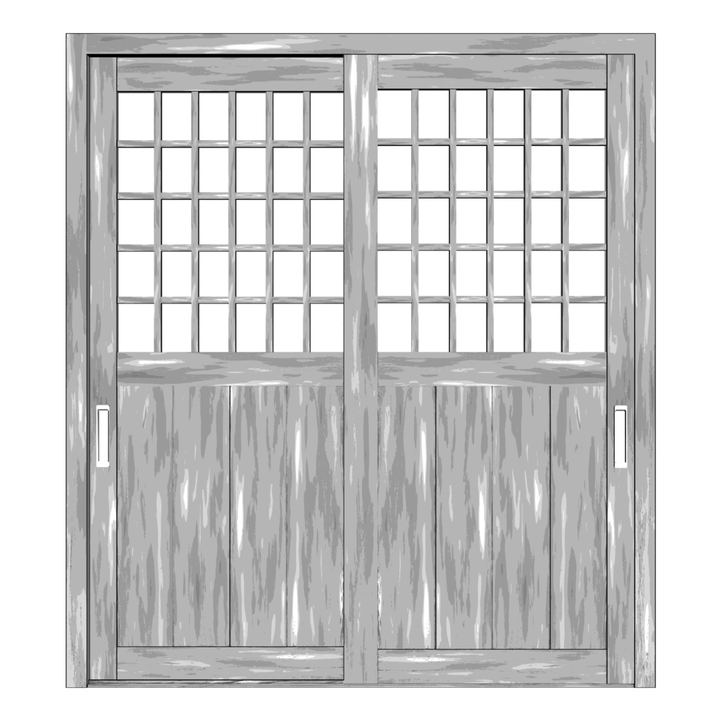 3D_スライドドア・引き戸【クリスタ用素材】