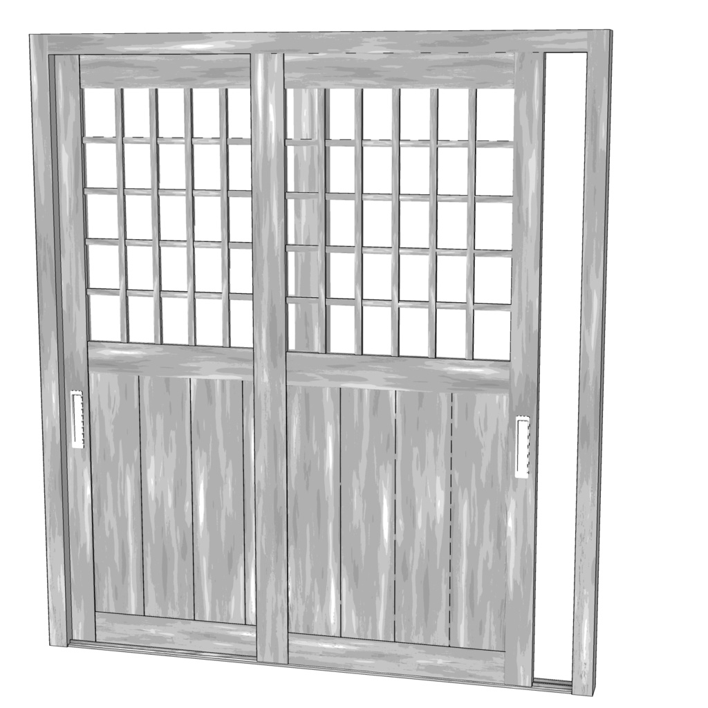 3D_スライドドア・引き戸【クリスタ用素材】