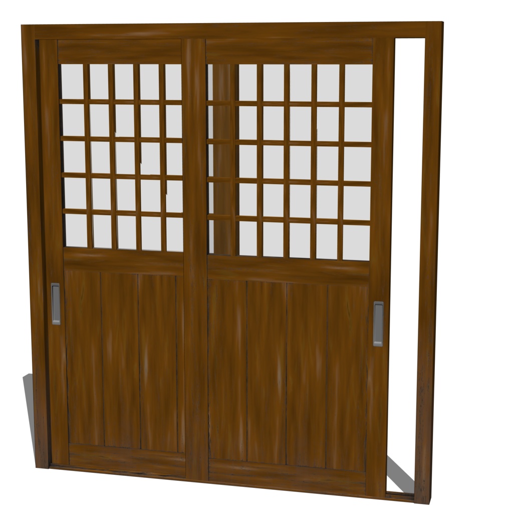 3D_スライドドア・引き戸【クリスタ用素材】