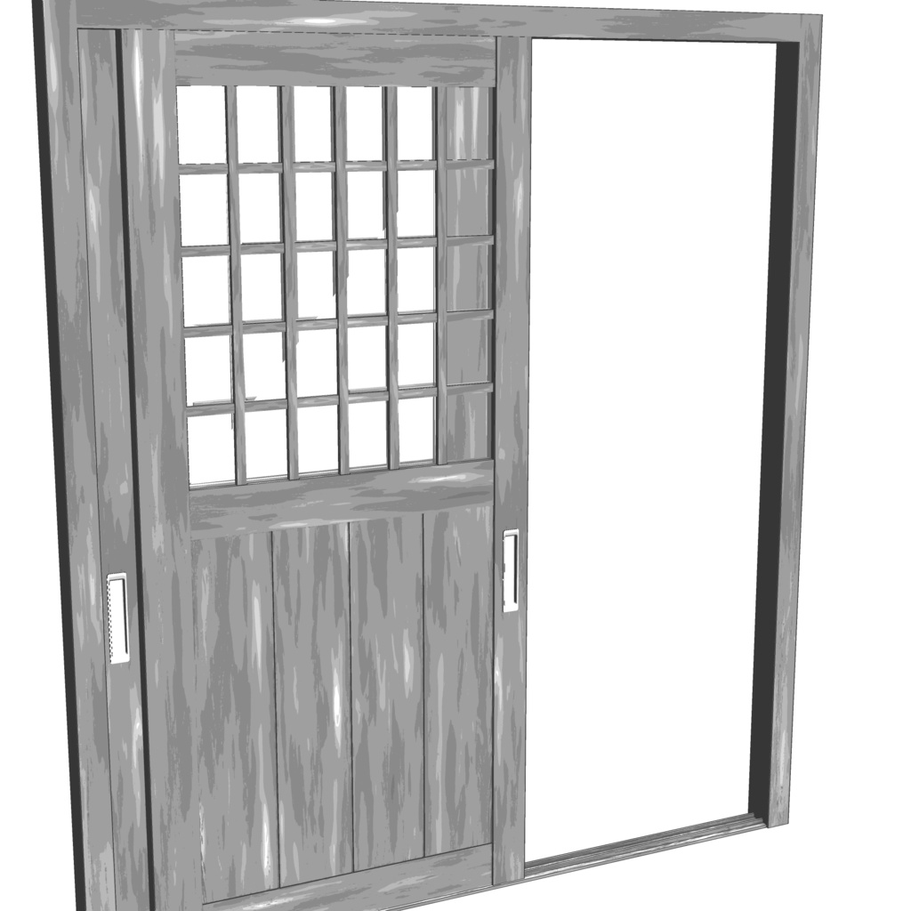 3D_スライドドア・引き戸【クリスタ用素材】