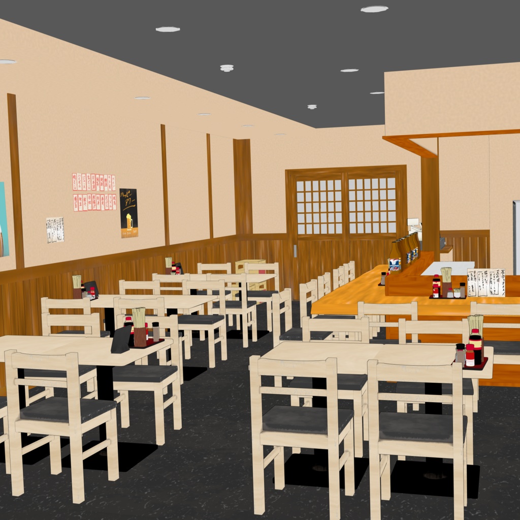 3D_居酒屋【クリスタ用素材】