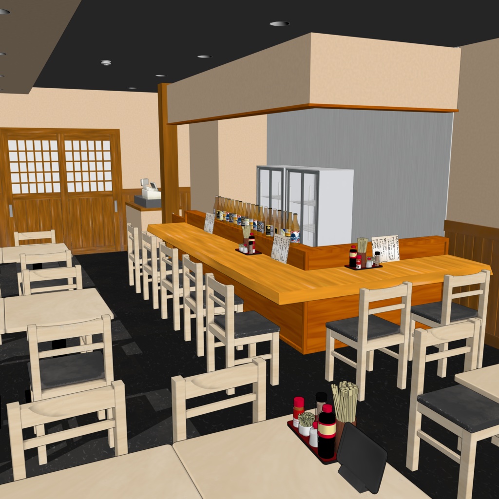 3D_居酒屋【クリスタ用素材】