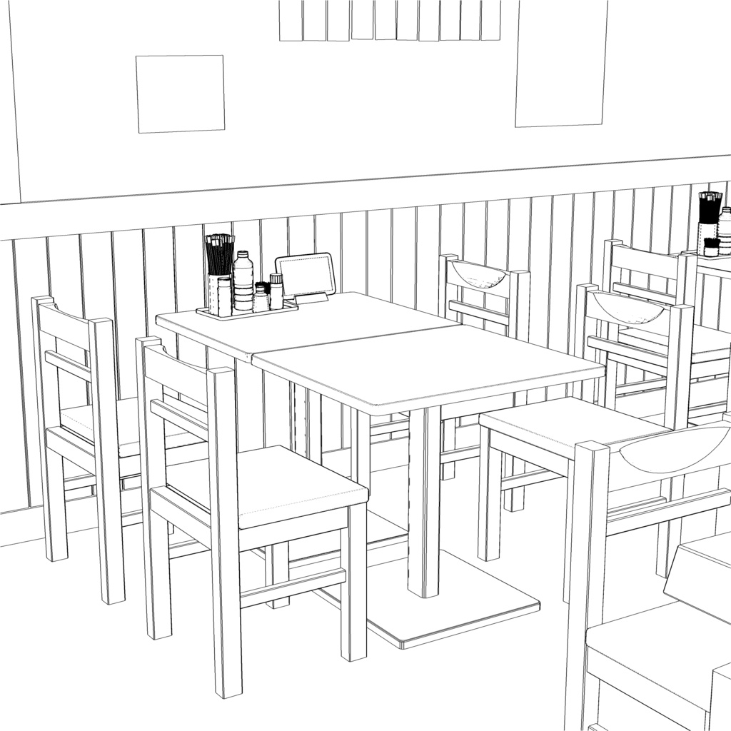 3D_居酒屋【クリスタ用素材】