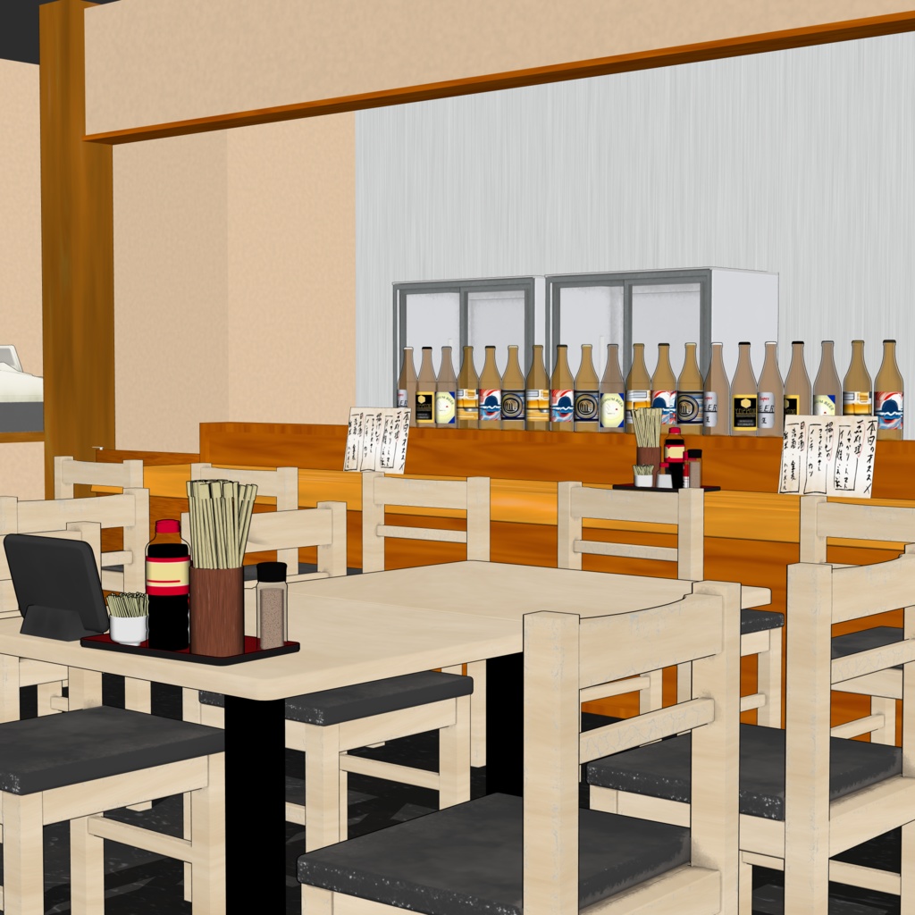 3D_居酒屋【クリスタ用素材】