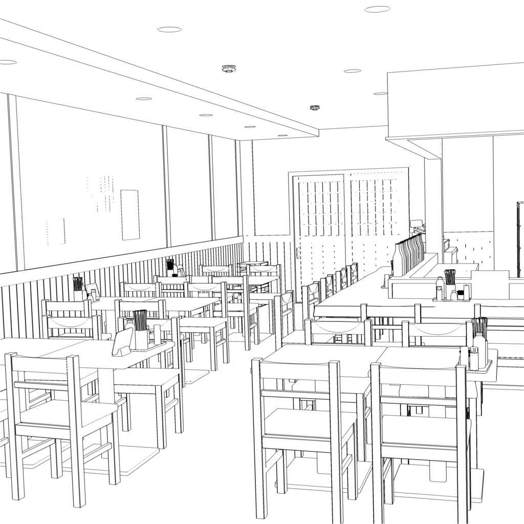 3D_居酒屋【クリスタ用素材】