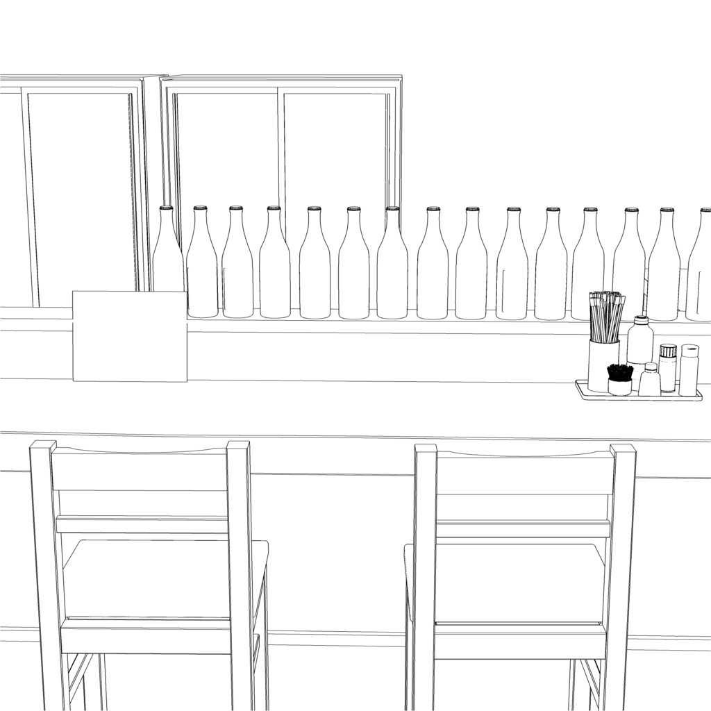 3D_居酒屋【クリスタ用素材】