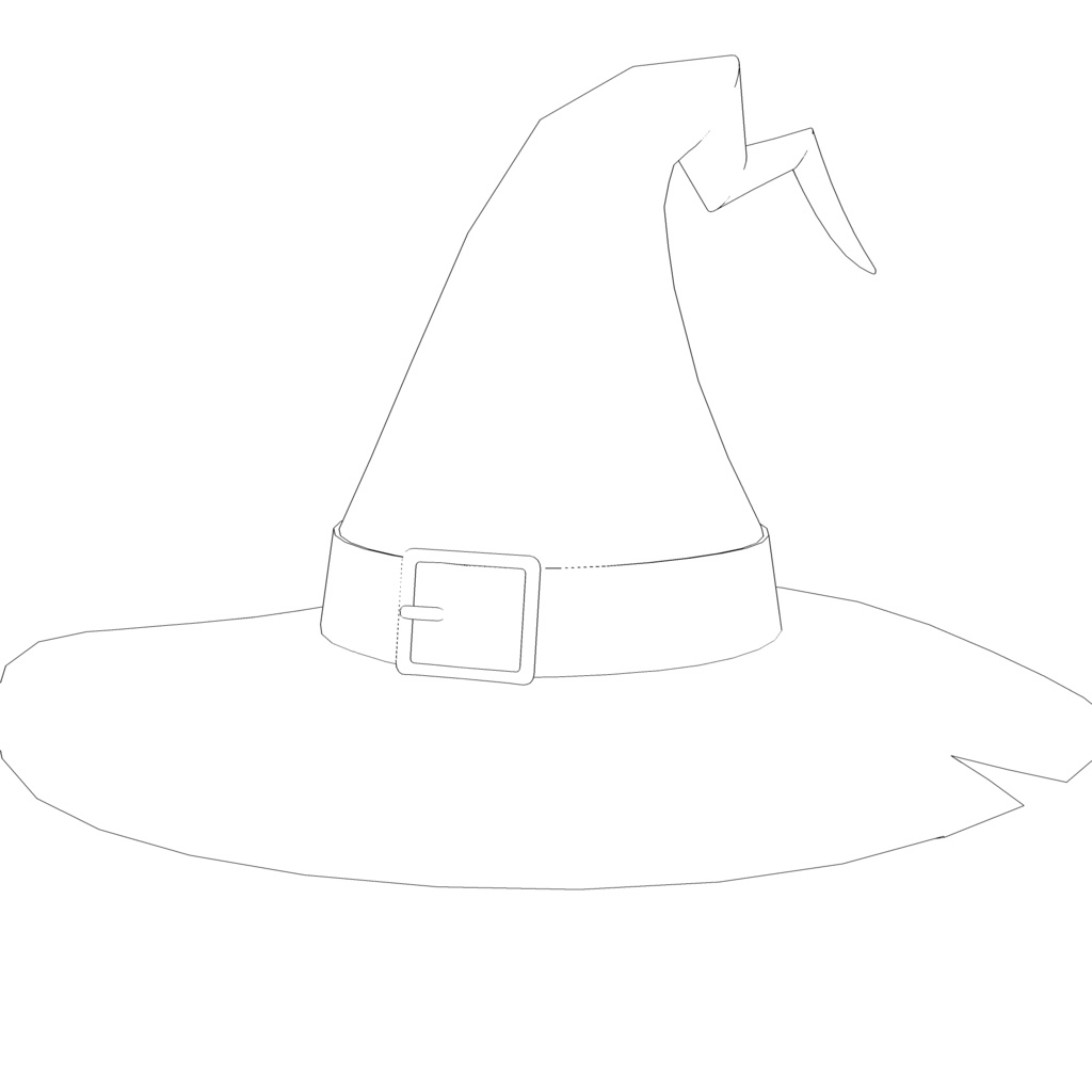 3D_ハロウィン帽子【クリスタ用素材】