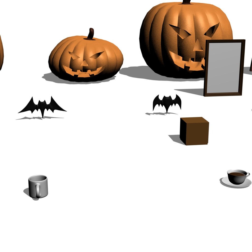 3D_ハロウィンカフェ小物パック(25種)【クリスタ用素材】