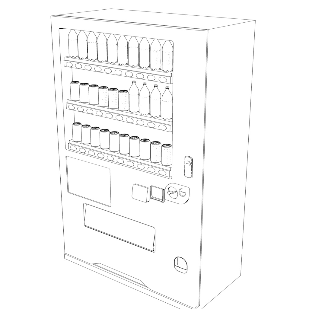 3D_自動販売機【クリスタ用素材】