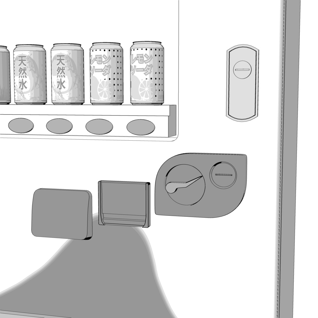 3D_自動販売機【クリスタ用素材】