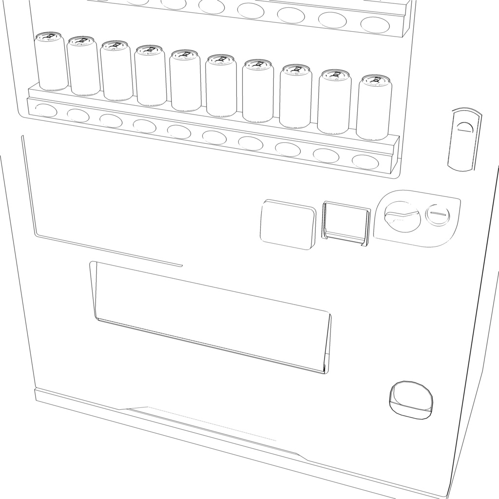 3D_自動販売機【クリスタ用素材】