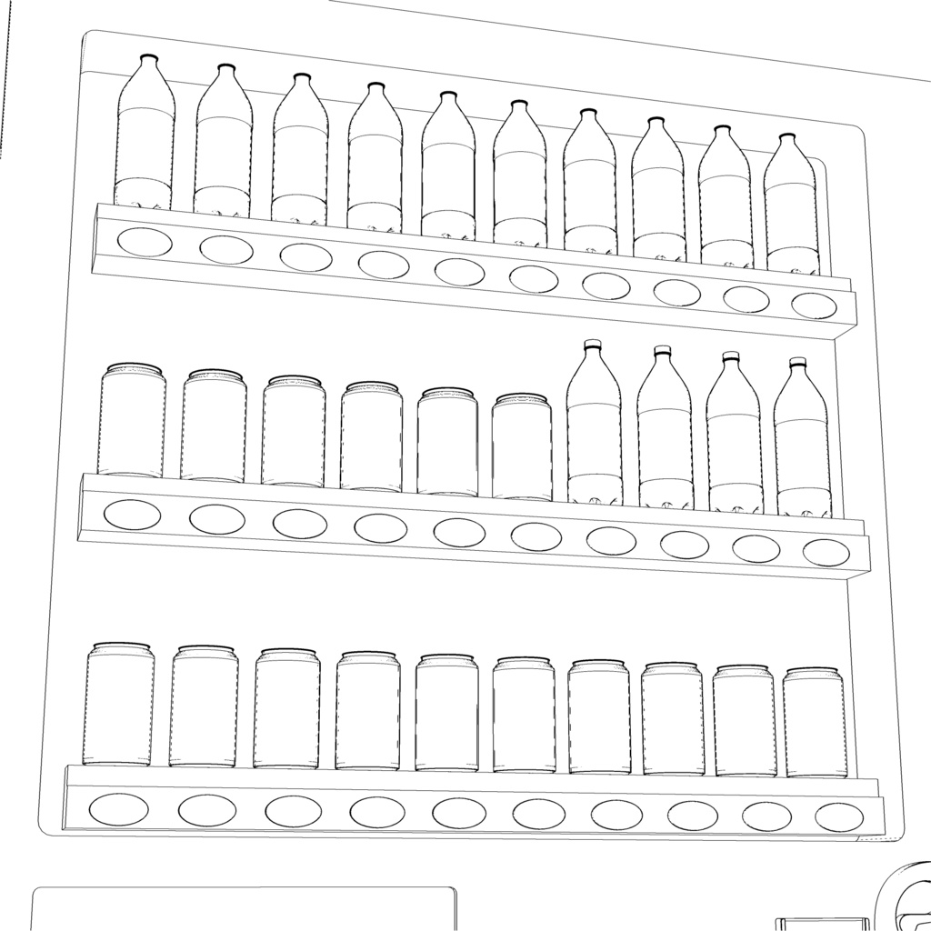 3D_自動販売機【クリスタ用素材】