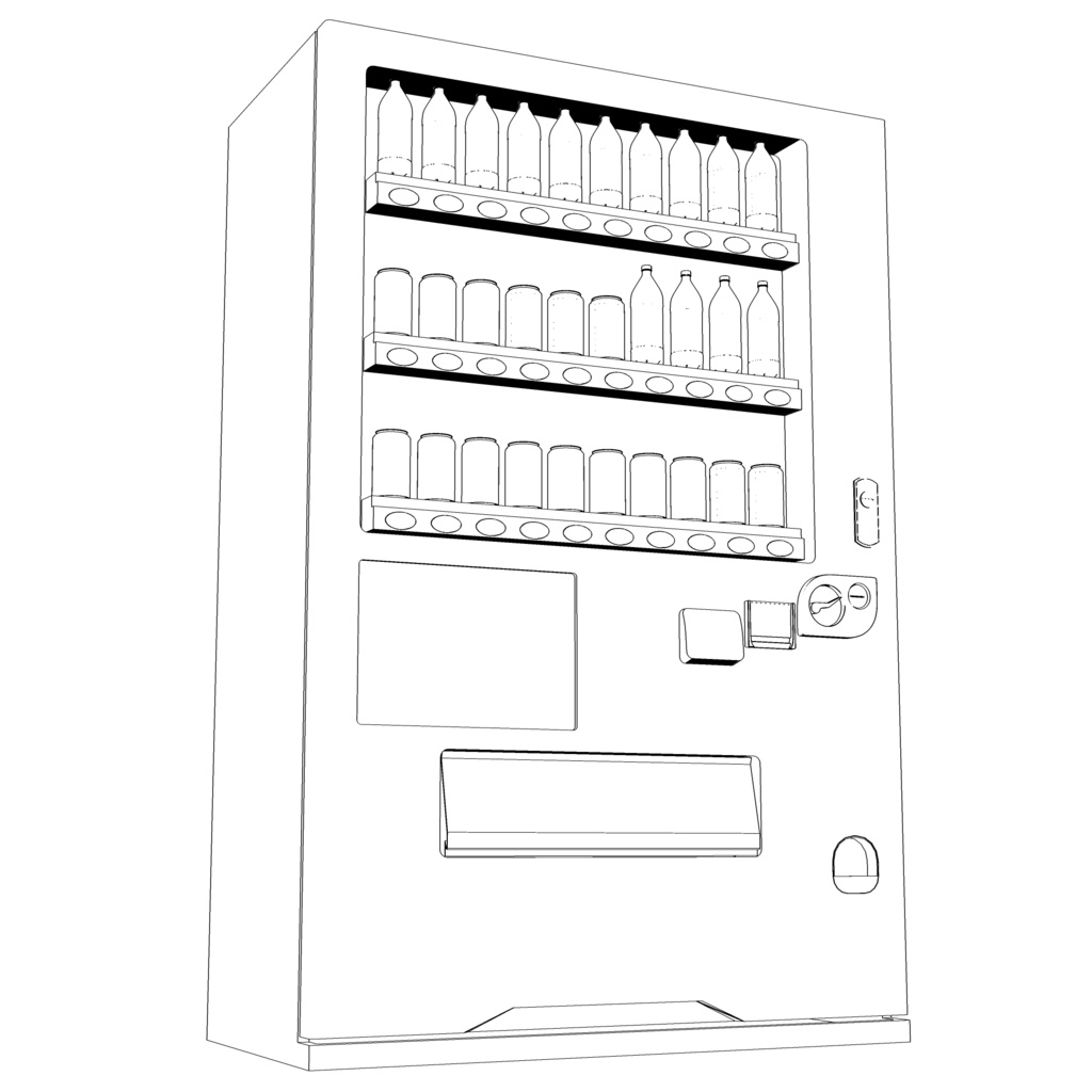 3D_自動販売機【クリスタ用素材】
