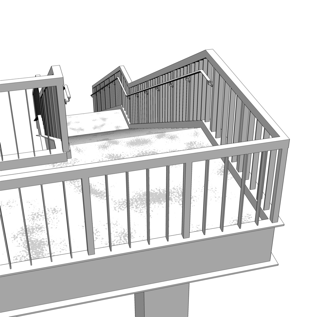 3D_歩道橋・跨線橋【クリスタ用素材】
