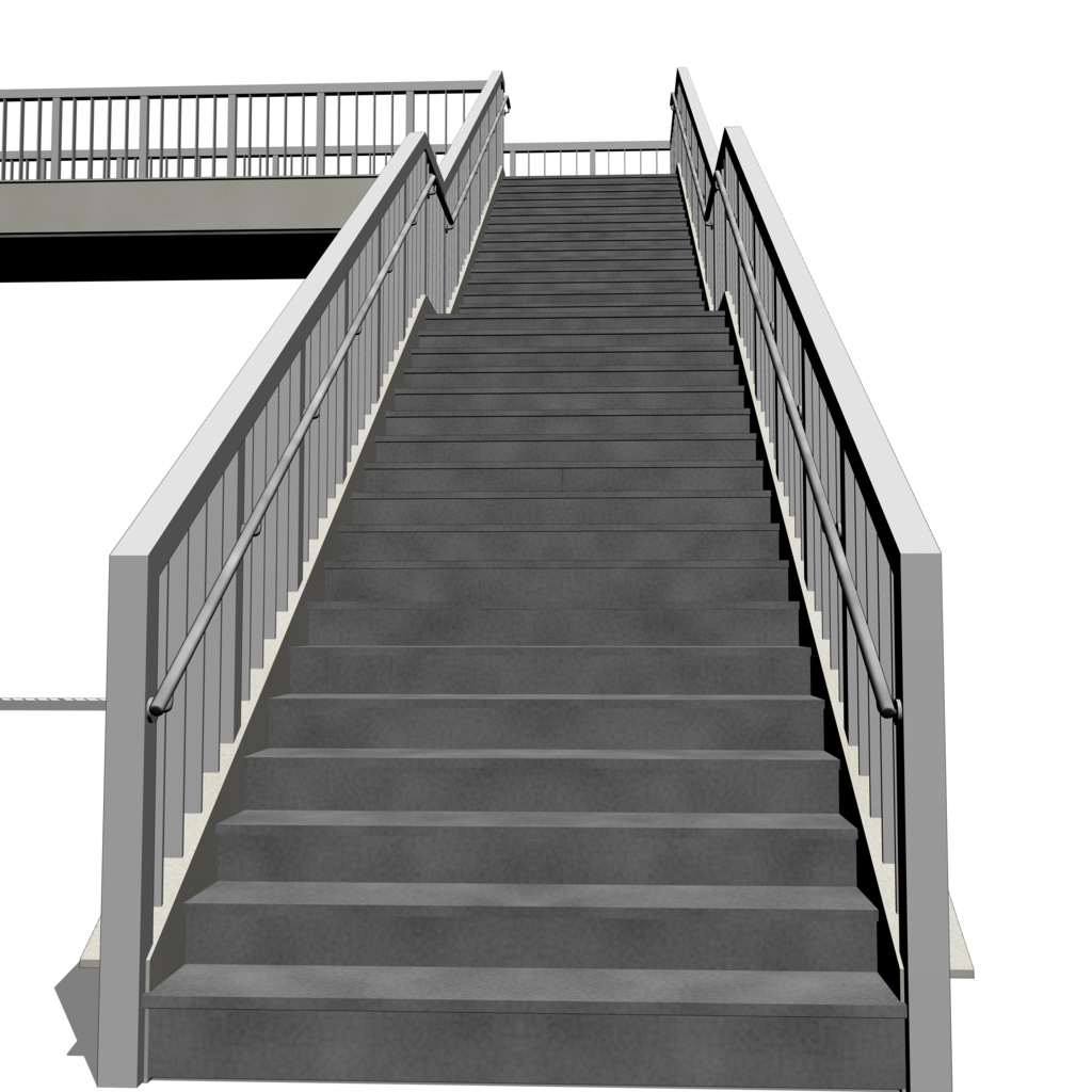 3D_歩道橋・跨線橋【クリスタ用素材】