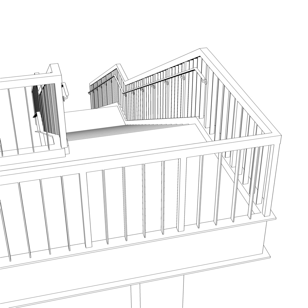 3D_歩道橋・跨線橋【クリスタ用素材】