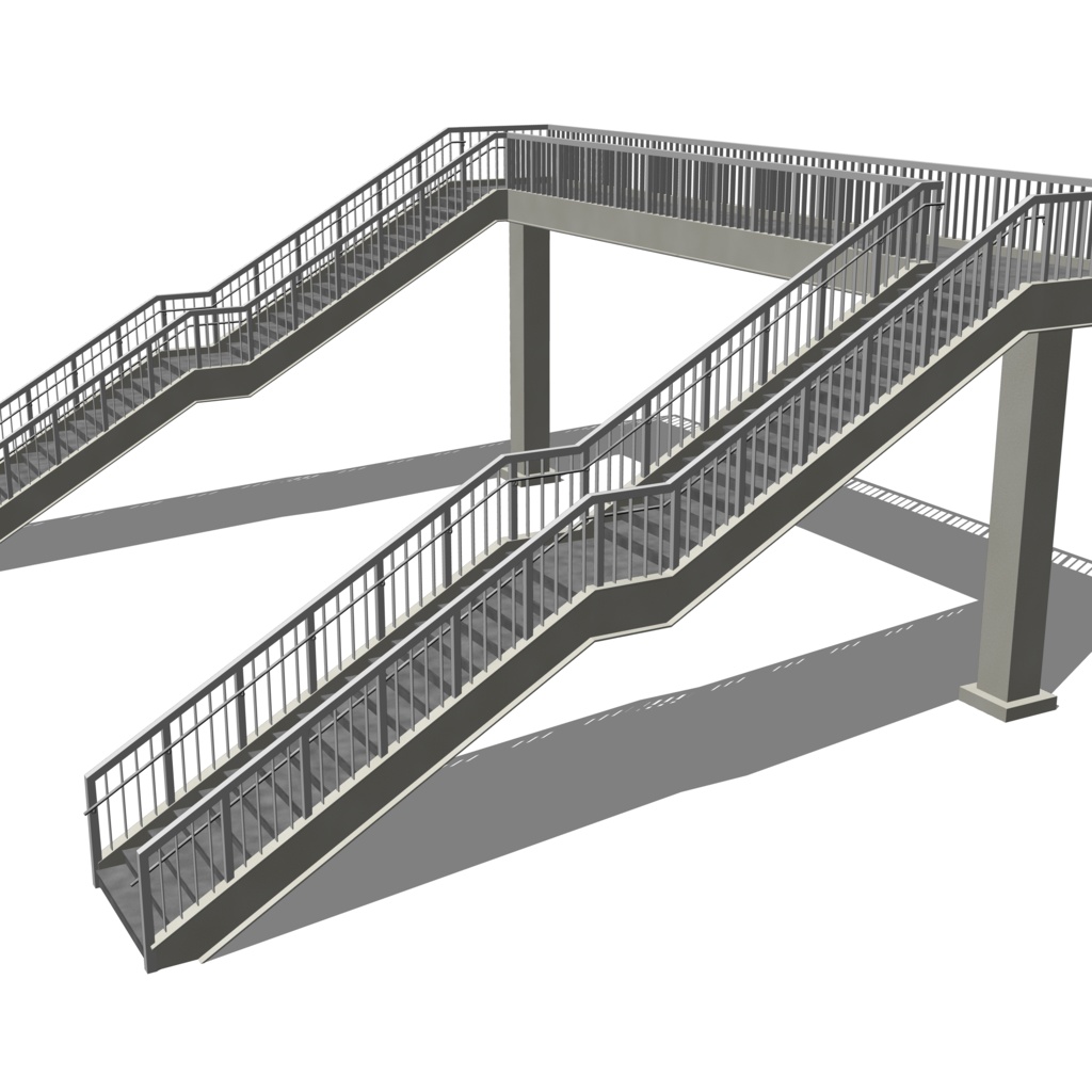 3D_歩道橋・跨線橋【クリスタ用素材】