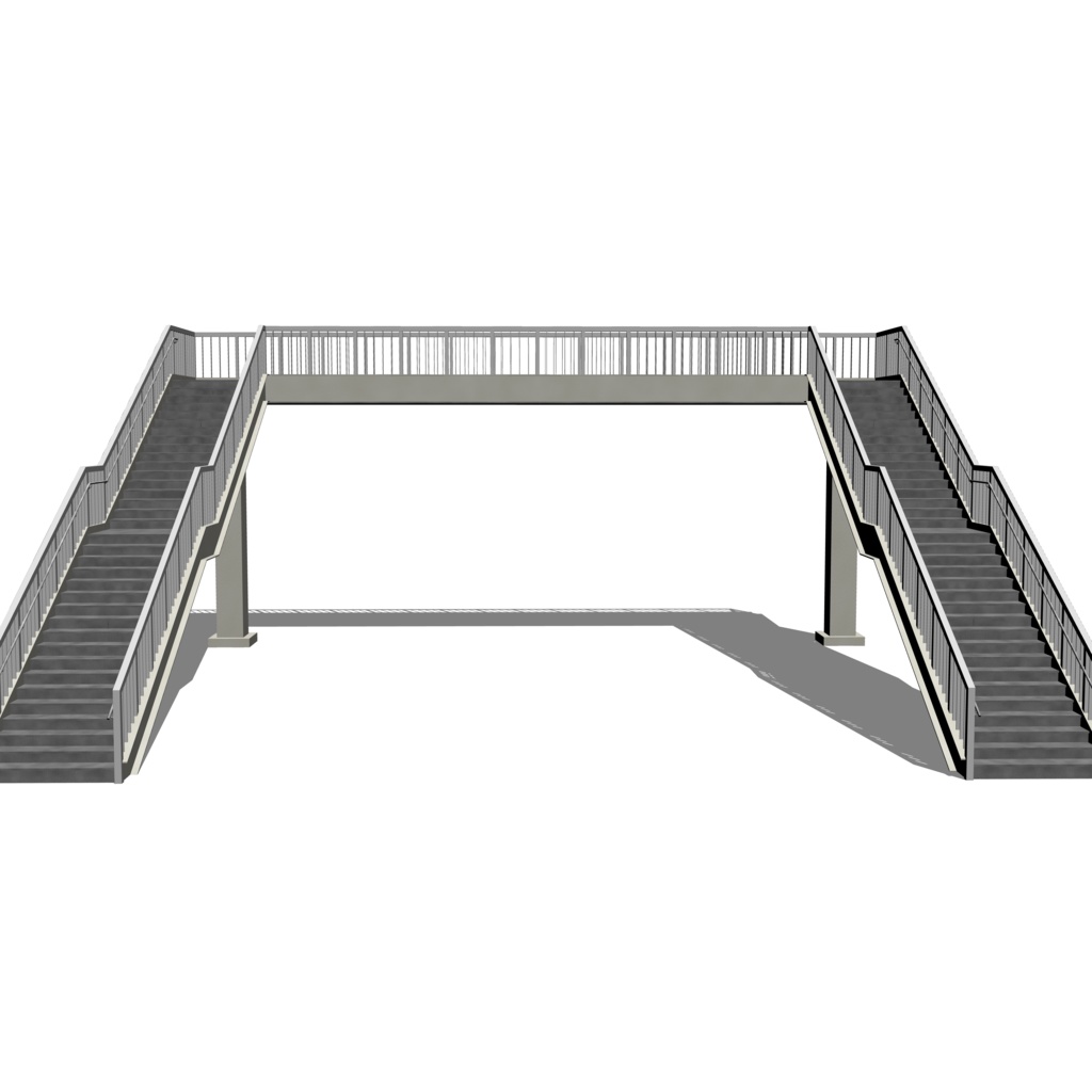 3D_歩道橋・跨線橋【クリスタ用素材】